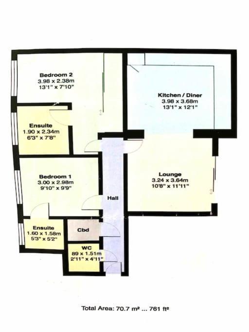 Stunning 2 Bed Apartment, Fabulous Sea View & 2 Minutes To Beach With Parking Bournemouth Zewnętrze zdjęcie